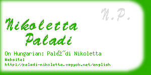 nikoletta paladi business card